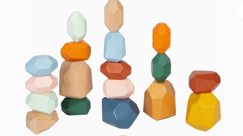 18 Pierres à empiler en bois - Monti Family