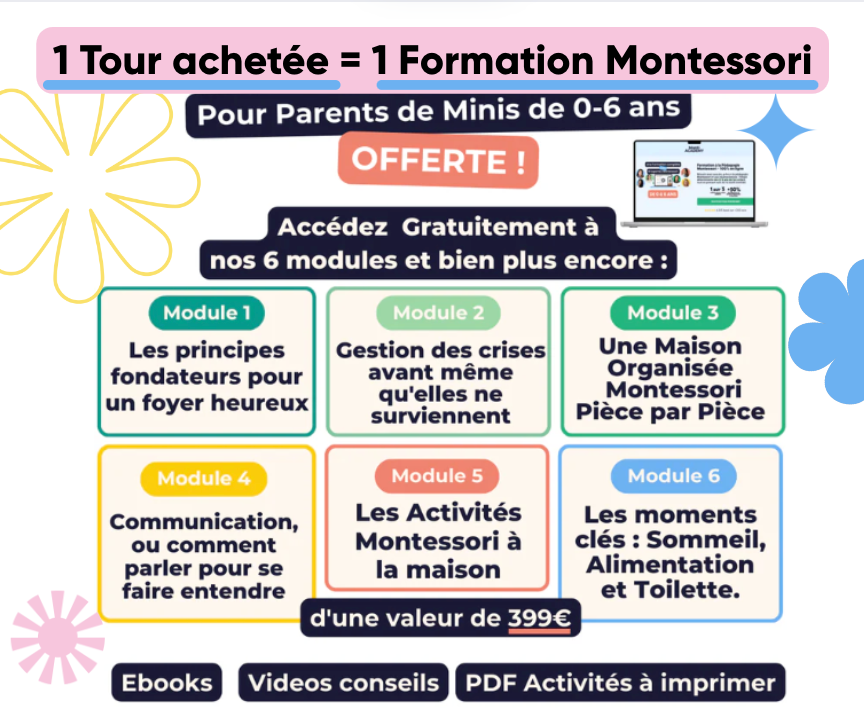 La Tour d'Observation Montessori Multi-Usages avec son Toboggan Ardoise