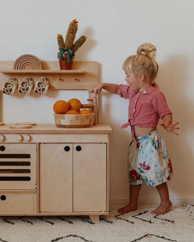 Jeu de cuisine en Bois Fabriquée à la main - Monti Family