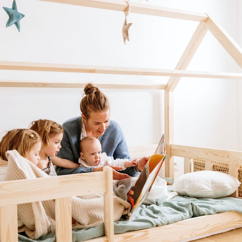 Lit Cabane - Avec Barrières 190*90cm - Monti Family