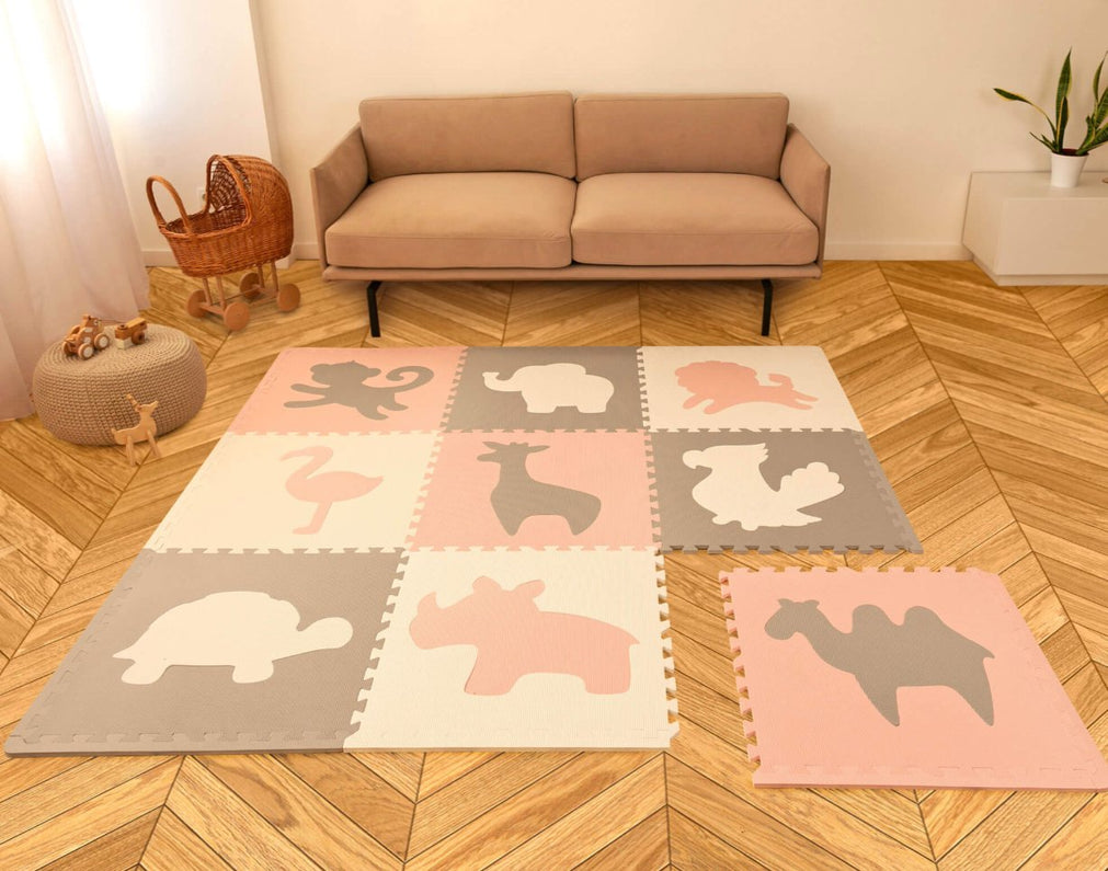 Tapis enfant Puzzle - Animaux - Monti Family