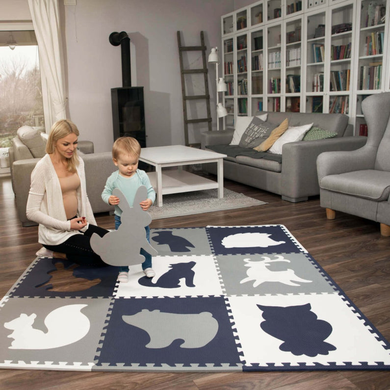 Tapis enfant Puzzle - Animaux - Monti Family