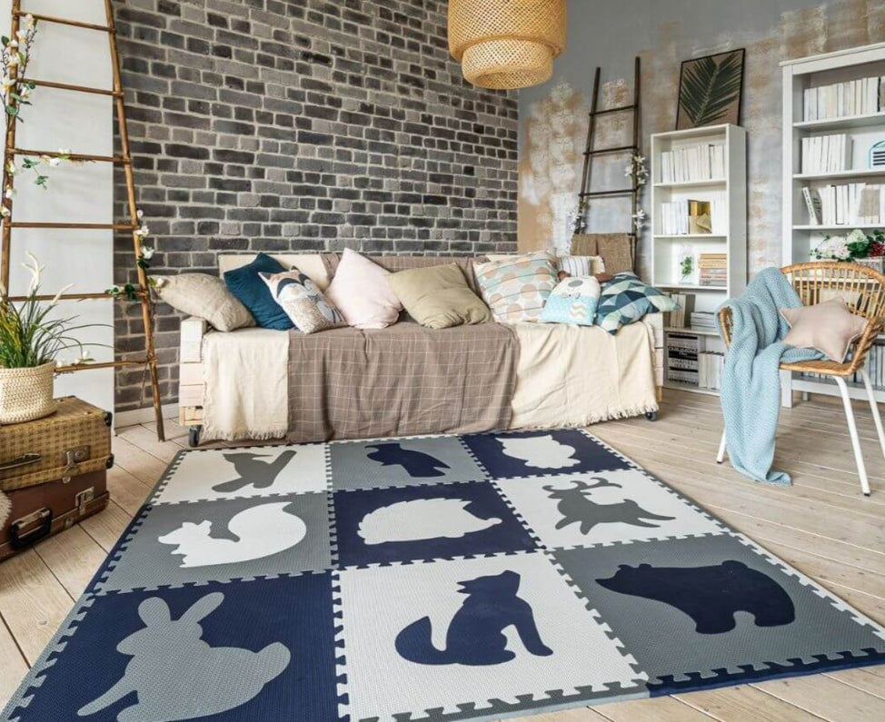 Tapis enfant Puzzle - Animaux - Monti Family