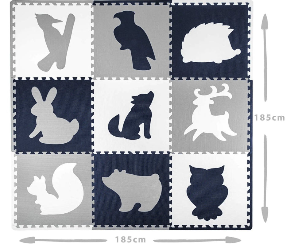 Tapis enfant Puzzle - Animaux - Monti Family