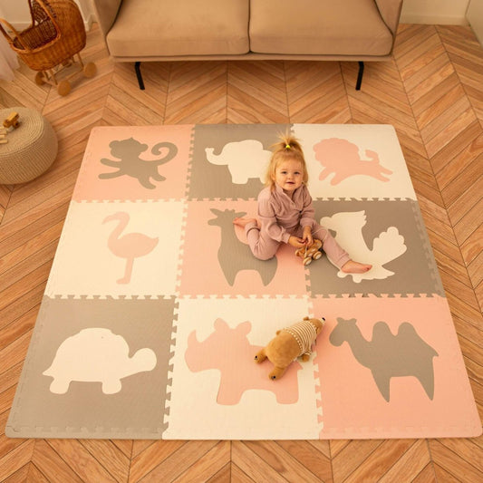 Tapis enfant Puzzle - Animaux - Monti Family